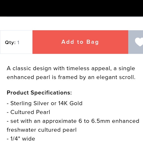 *For Sale* Scroll Ring with Cultured Pearl - Picture 5 of 5